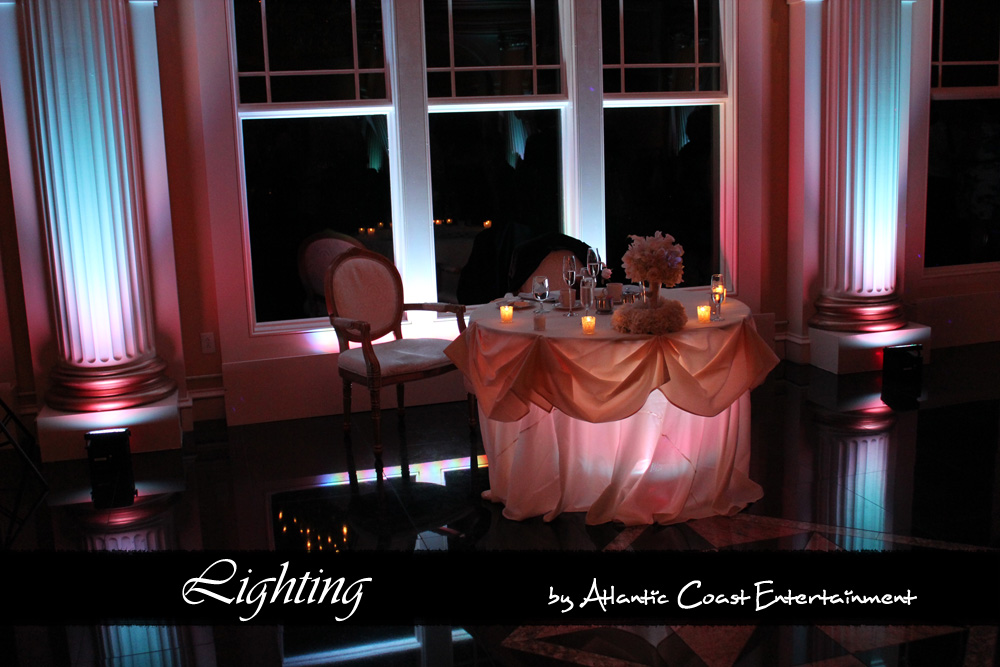 Uplighting and a Monogram at the Riverview in Simsbury CT